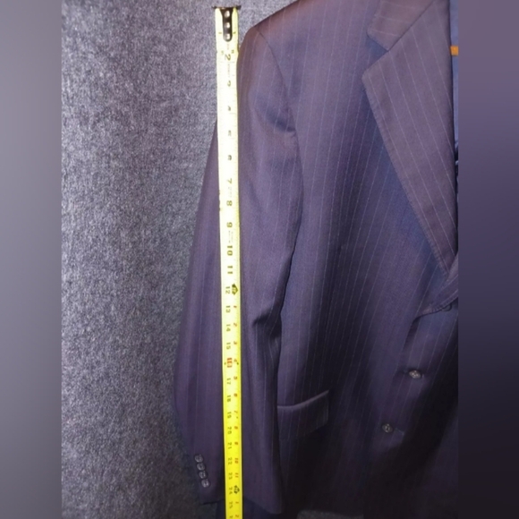 Hart Schaffner Marx For Nordstrom Men's‎ Navy Blue Pin Stripe jacket coat 42R - Picture 11 of 12